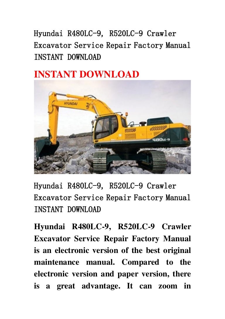 [PDF-5568] Hyundai R450lc 3 Crawler Excavator Service Repair Workshop Manual  | 2019 Ebook Library