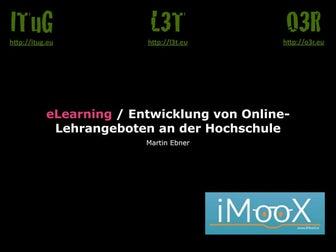 eLearning / Entwicklung von Online- Lehrangeboten an der Hochschule