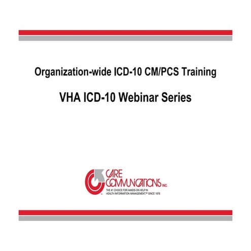 Organization-wide ICD-10 Training