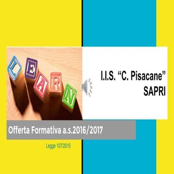 I.i.s. “c. pisacane” sapri quadro generale corsi di formazione 2016 2017