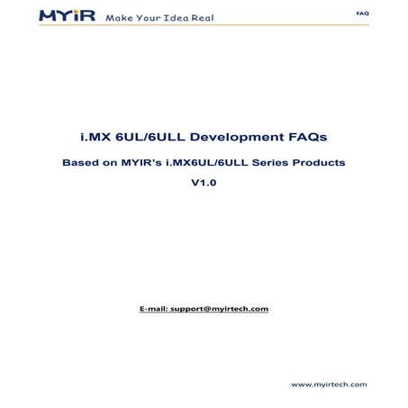 i.MX 6UL/6ULL Development FAQs