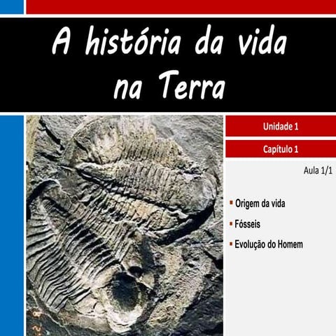 I.1 A história da vida na terra