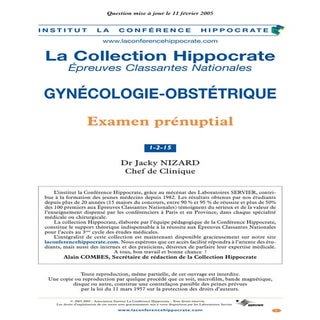 I 2-15 examen prénuptial