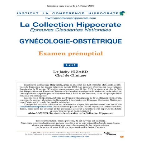 I 2-15 examen prénuptial