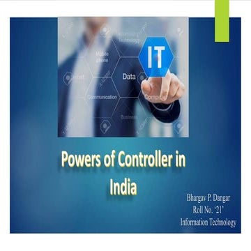 Powers of Controller in India