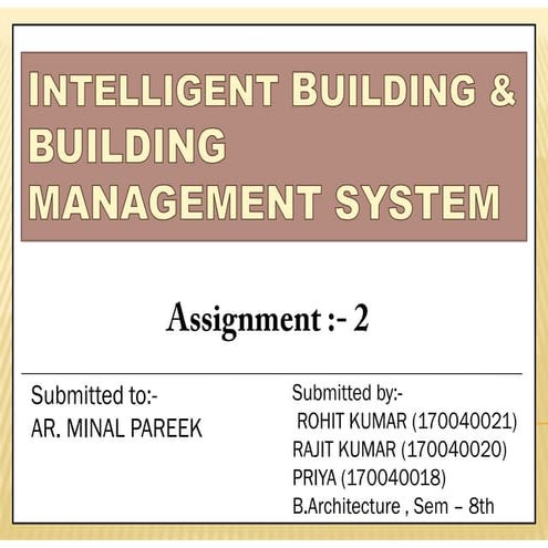 Intelligent building management