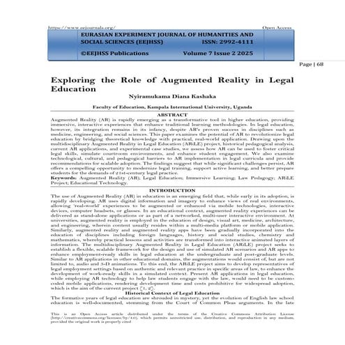 Exploring the Role of Augmented Reality in Legal  Education (www.kiu.ac.ug)