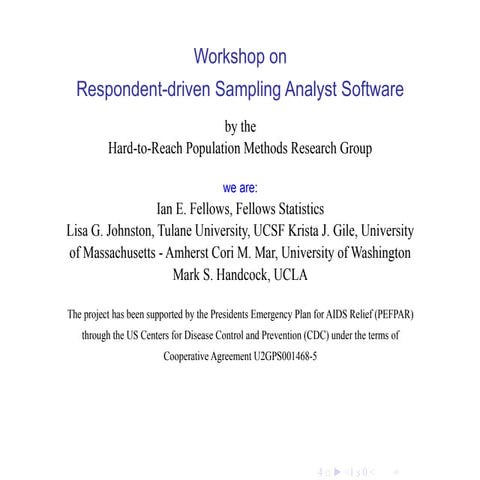 Workshop on Respondent-driven Sampling Analyst Software I.pptx