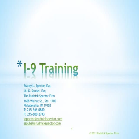 I 9 training