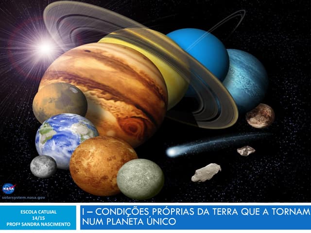 I - CONDIÇÕES DA TERRA