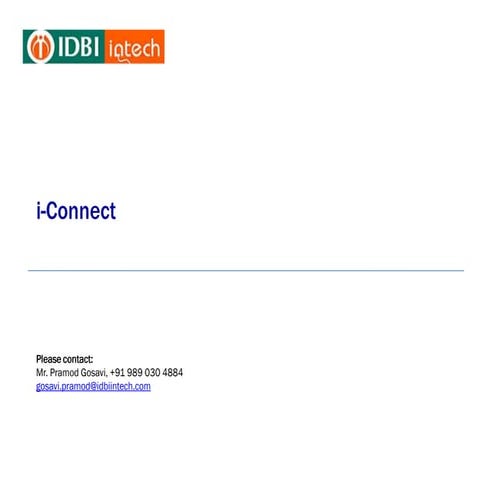 IDBI Intech - iConnect - Payment Middleware Solution