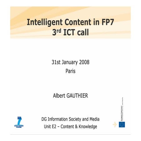 iDiff 2008 conference #09 IP-Racine  FP7 Call3 presentation