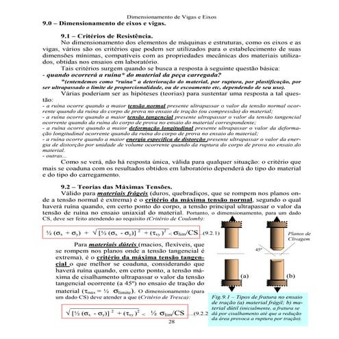 I   dimensionamento eixos e vigas