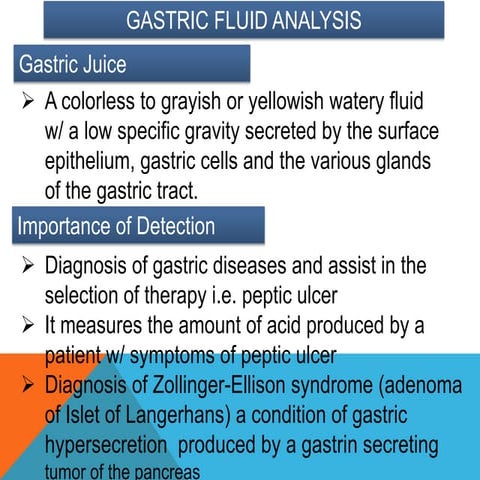 gastric fluid analysis