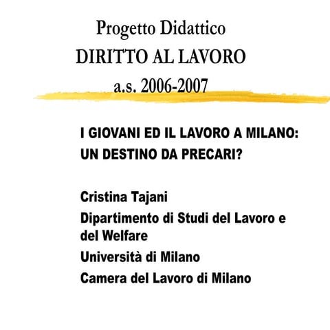 I giovani e il lavoro a Milano: un destino da precari?