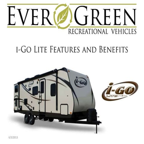 i-Go Lite Travel Trailer Features and Benefits