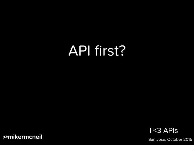 I Love APIs - Oct 2015