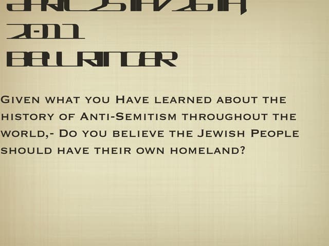 Israeli-Palestinian Conflict