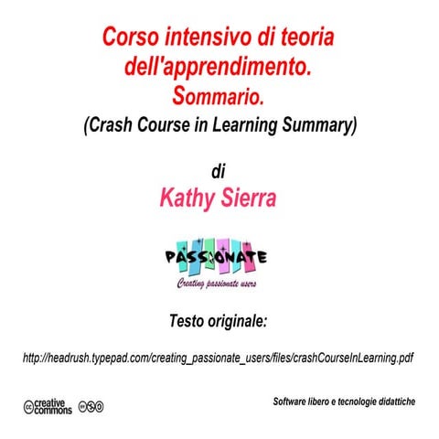 I principi dell'apprendimento secondo Kathy Sierra