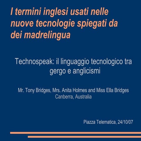 Technospeak: il linguaggio tecnologico tra gergo e anglicismi