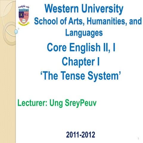 I. the tense system, afternoon (update slide)
