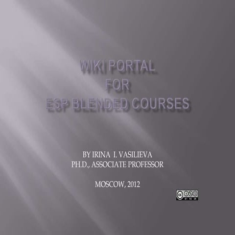 Blended Wiki ESP Courses (PPT article)