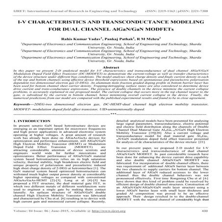 High electron mobility transistor | PDF