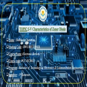 I-v charateristics of zener diode