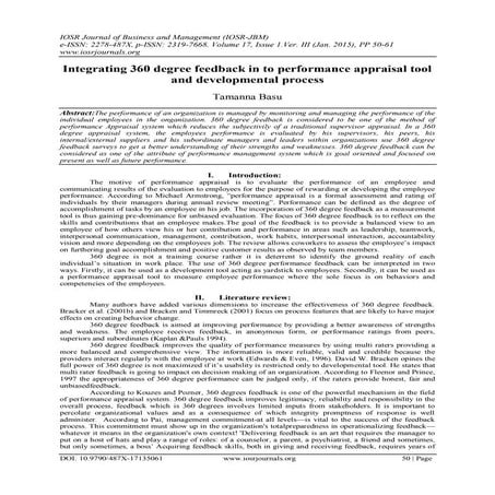 Integrating 360 degree feedback in to performance appraisal tool and developm...
