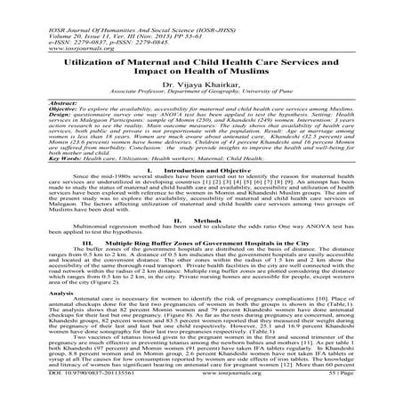 Maternal Health Care Services and Its Utilization in Bihar, India | PDF