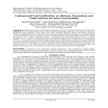 Underground coal gasification | PDF