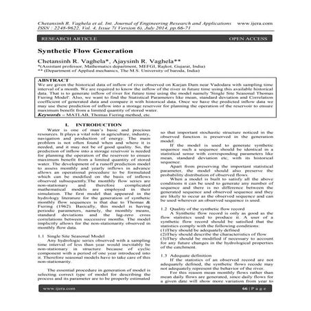 Synthetic Flow Generation