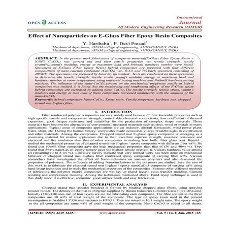 Effect of Nanoparticles on E-Glass Fiber Epoxy Resin Composites