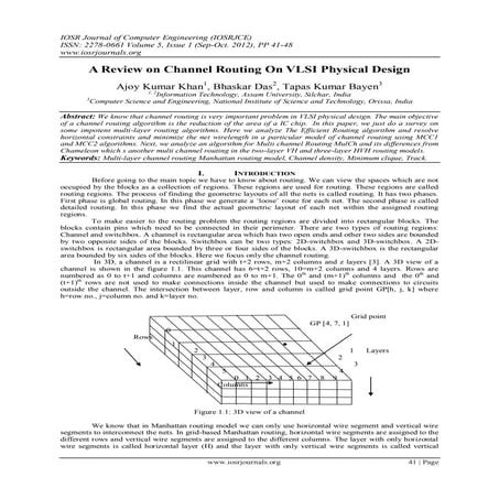A Review on Channel Routing On VLSI Physical Design