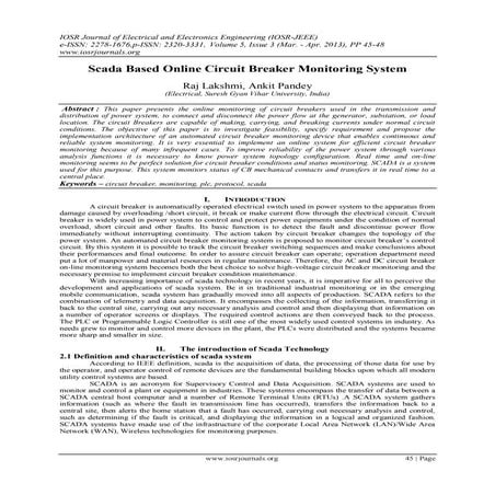 Scada Based Online Circuit Breaker Monitoring System