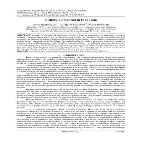 Fishery’s Potential in Indonesia