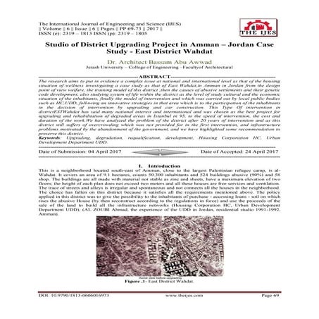 Studio of District Upgrading Project in Amman – Jordan Case Study - East District Wahdat