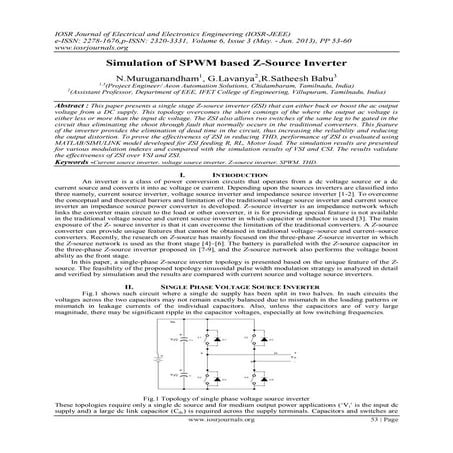 Simulation of SPWM based Z-Source Inverter