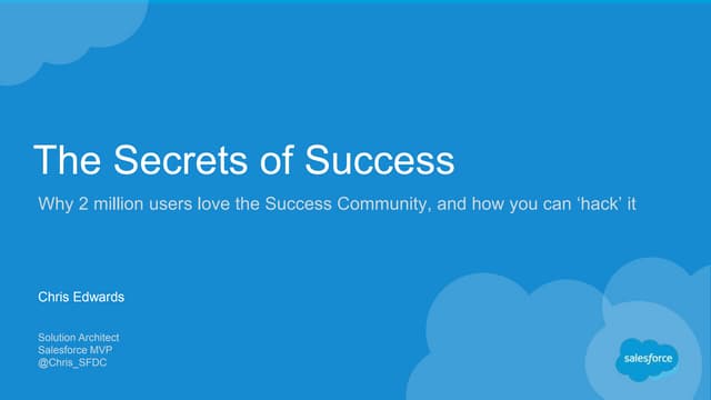 The Secret of Success by Chris Edwards