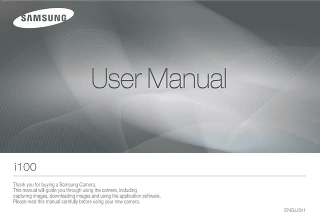Samsung Camera i100 User Manual | PDF