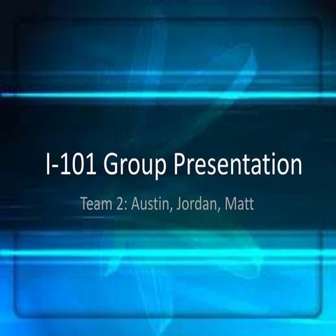I101 Group Project Presentation | PPTX | Cloud Computing | Internet