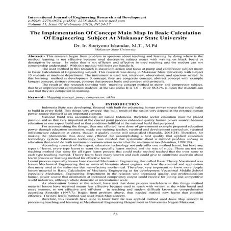 The Implementation Of Concept Main Map In Basic Calculation Of Engineering Su...