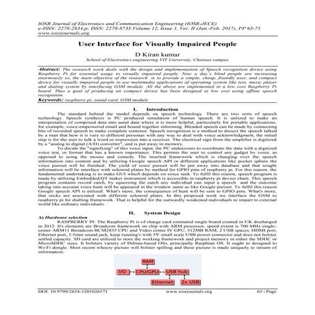 User Interface for Visually Impaired People