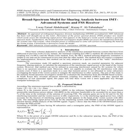 Broad-Spectrum Model for Sharing Analysis between IMTAdvanced Systems and FSS...
