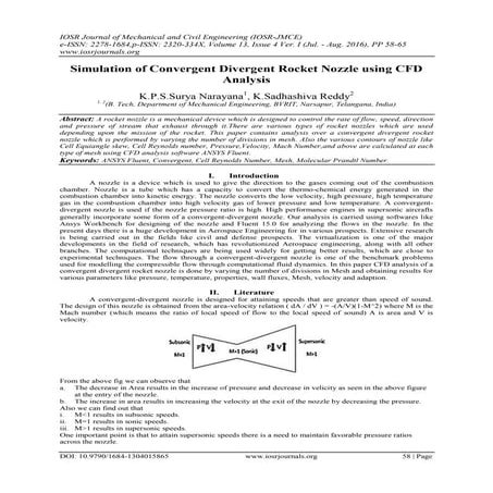 Design and Analysis of a Bell Type Rocket Nozzle | PDF