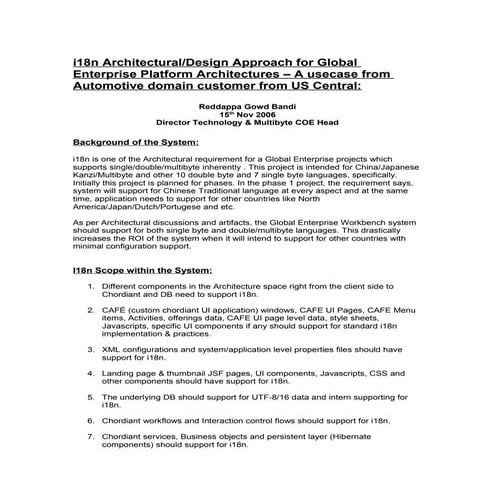 I18n design approach for global enterprise platforms