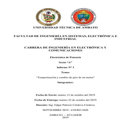 Temporización y cambio de giro de un motor