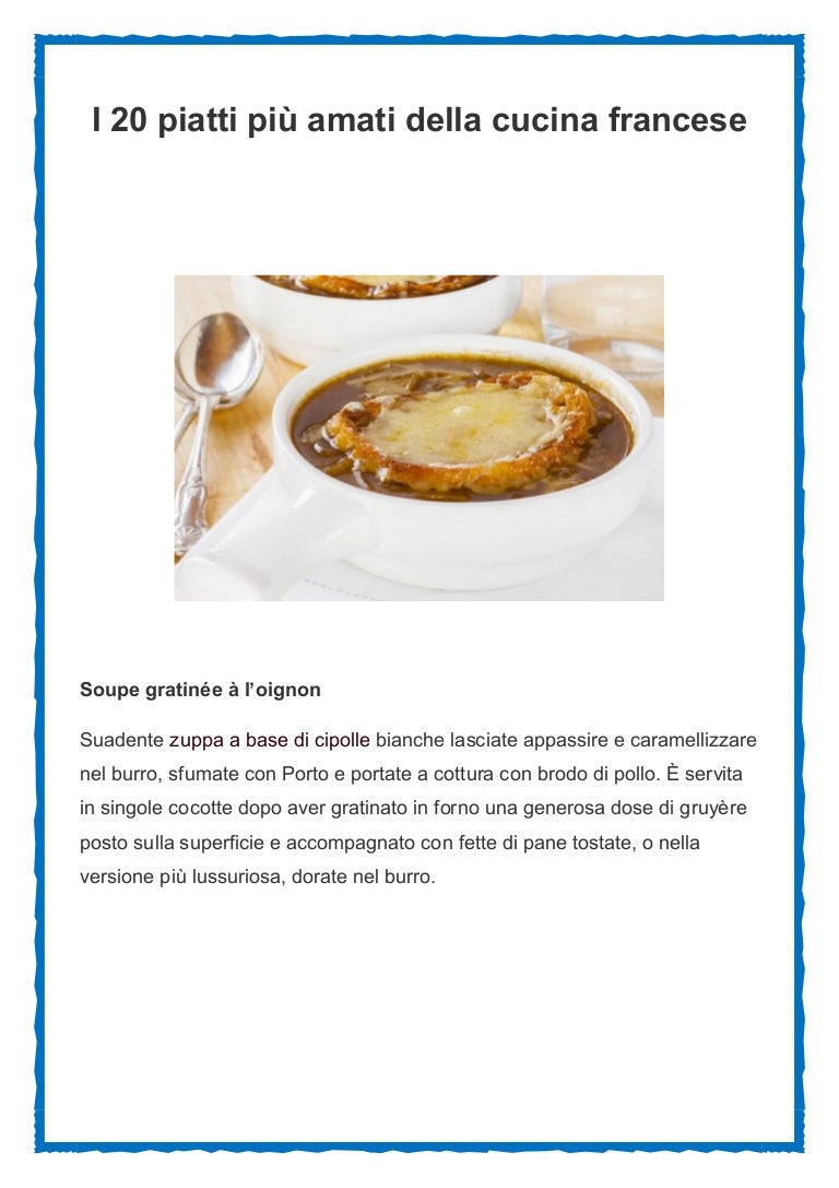 I 20 Piatti Piu Amati Della Cucina Francese