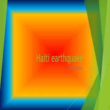 the devastating Haiti earthquake
