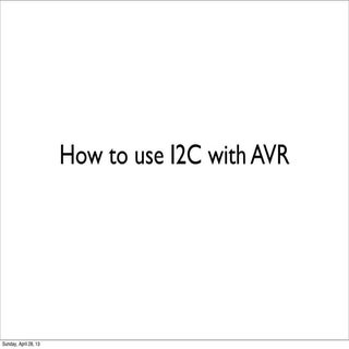 I2C programming with C and Arduino